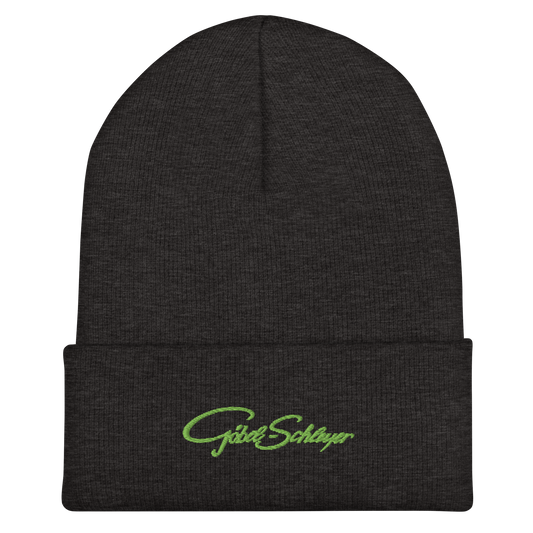 Umgeschlagene Beanie mit Logo Göbel-Schleyer