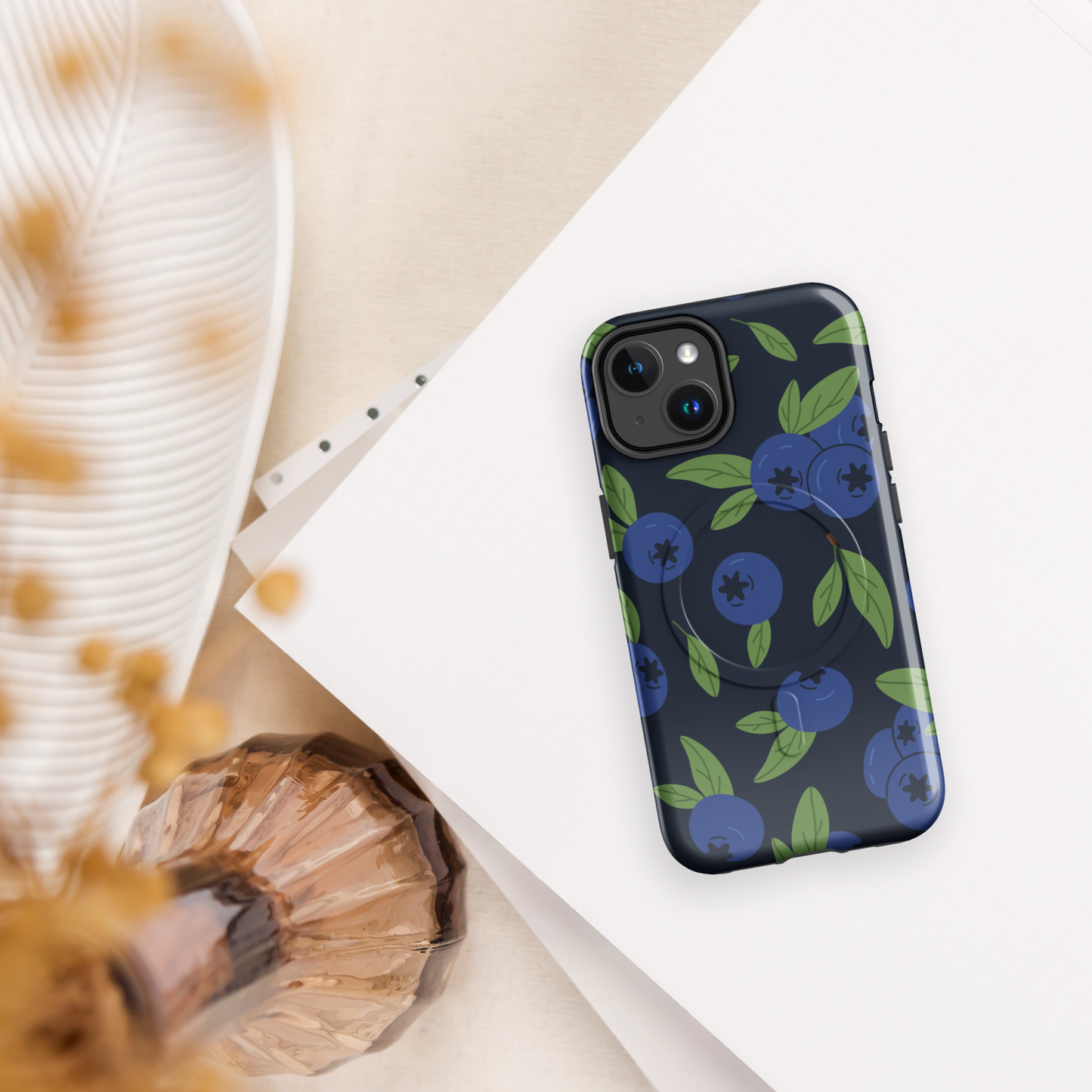 Hardcase iPhone®-Hülle mit MagSafe® Blueberry Dreams