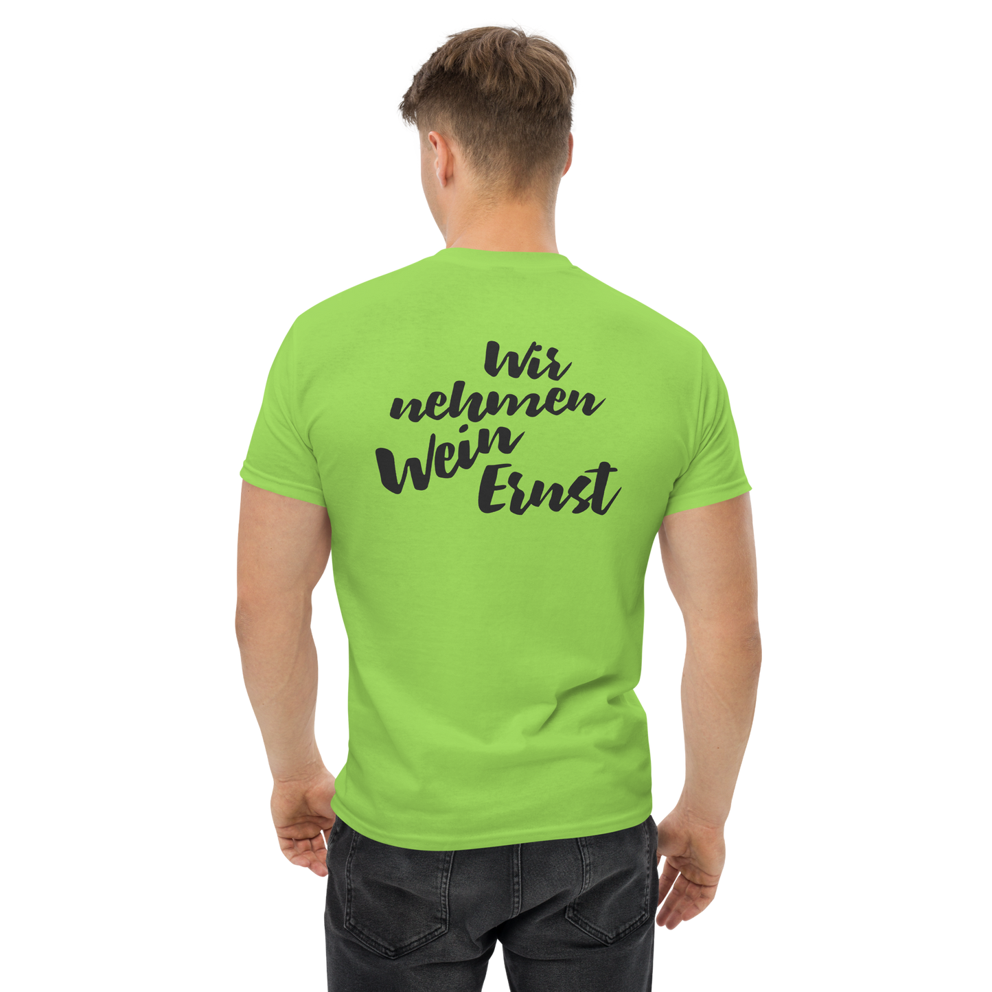 Wir nehmen Wein Ernst – Lustiges T-Shirt für Weinliebhaber & Genießer