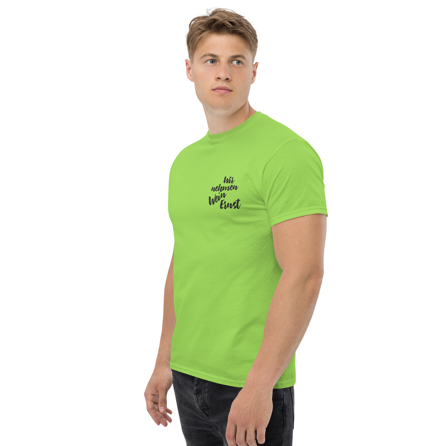 Wir nehmen Wein Ernst – Lustiges T-Shirt für Weinliebhaber & Genießer