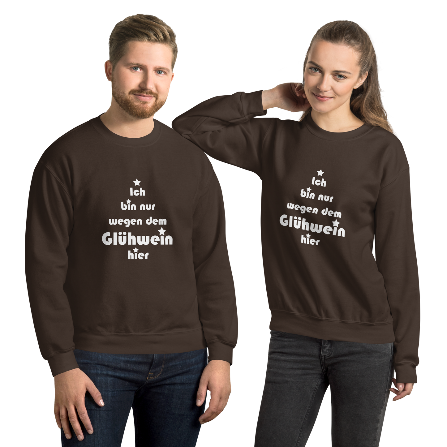Pullover "Ich bin nur wegen dem Glühwein hier"