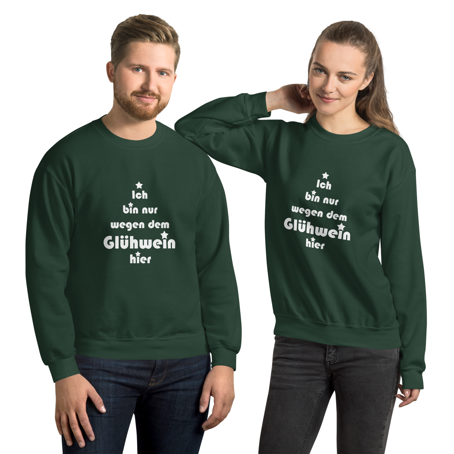 Pullover "Ich bin nur wegen dem Glühwein hier"