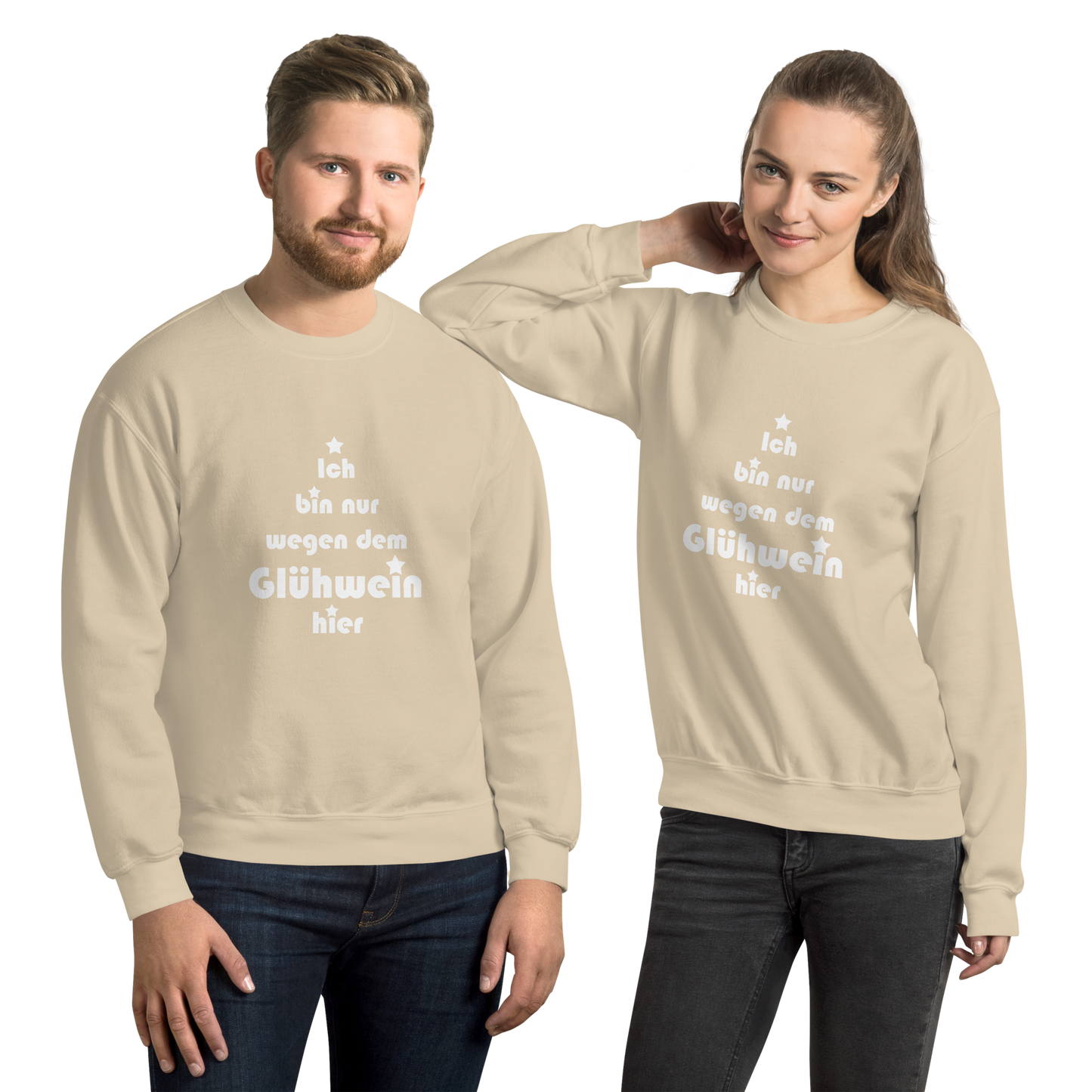 Pullover "Ich bin nur wegen dem Glühwein hier"