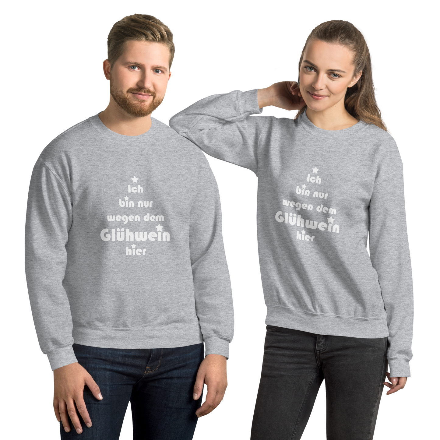 Pullover "Ich bin nur wegen dem Glühwein hier"