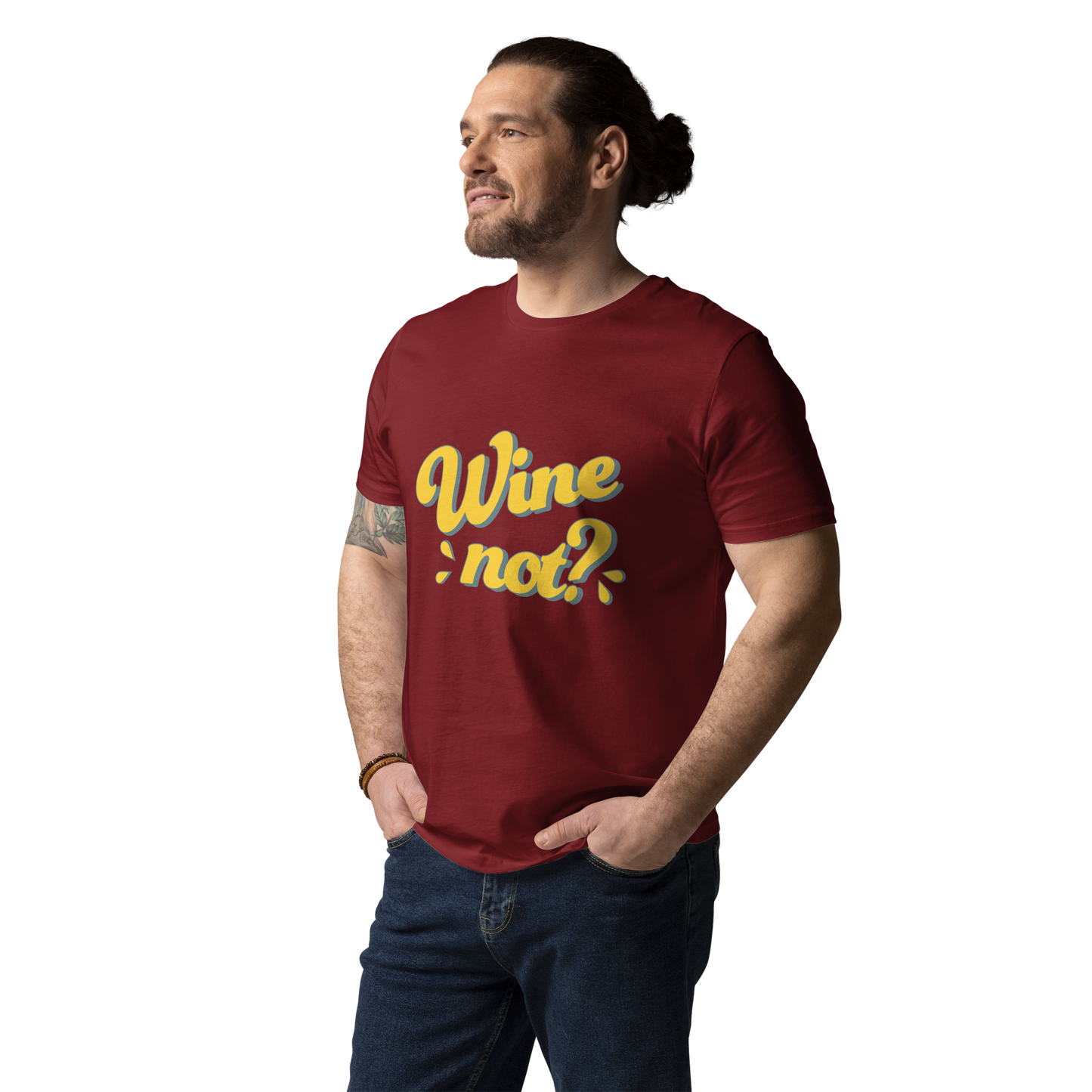 Unisex-Bio-Baumwoll-T-Shirt "Wine not?"