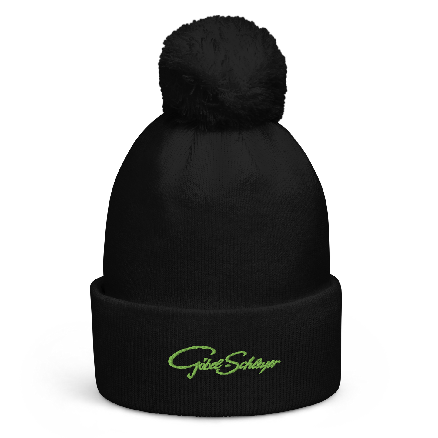 Bommel-Beanie mit Logo Göbel-Schleyer
