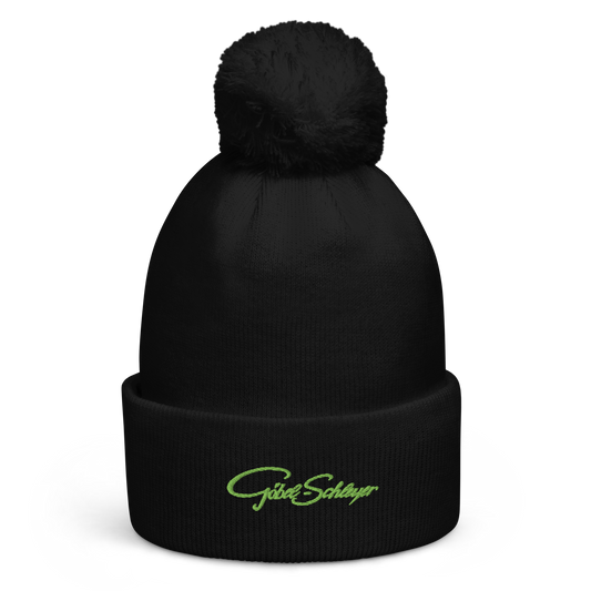Bommel-Beanie mit Logo Göbel-Schleyer