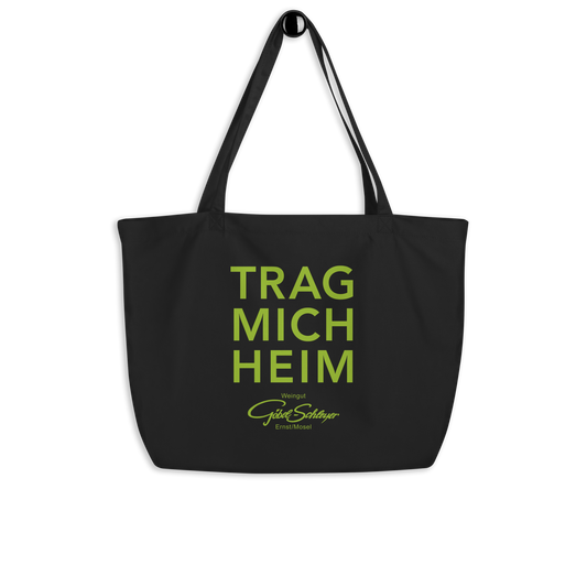 Große Bio-Baumwolltasche "TRAG MICH HEIM"