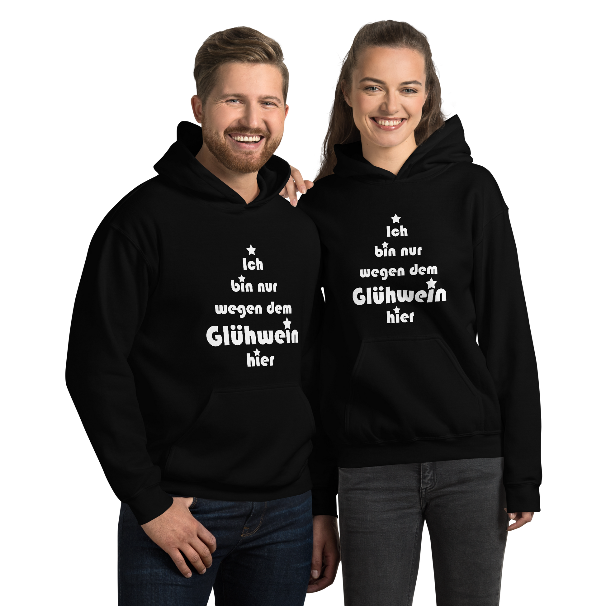 Hoodie - Ich bin nur wegen dem Glühwein hier