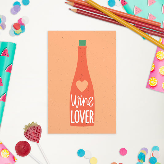 Postkarte - Wine lover -