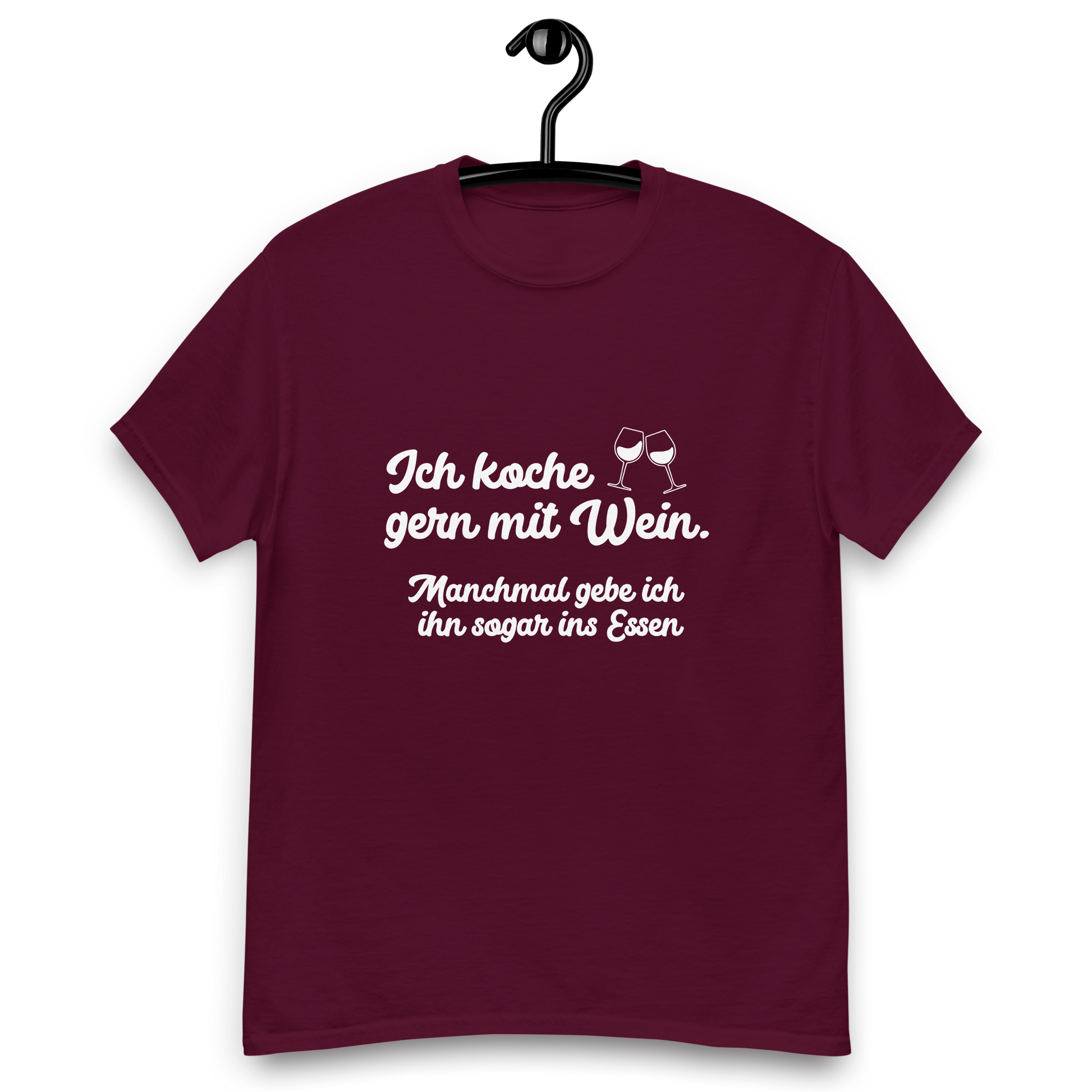 T-Shirt "Ich koche gern mit Wein"