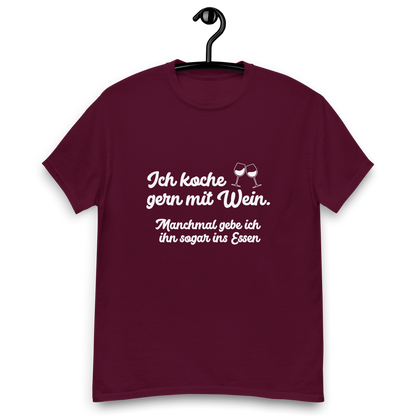 T-Shirt "Ich koche gern mit Wein"