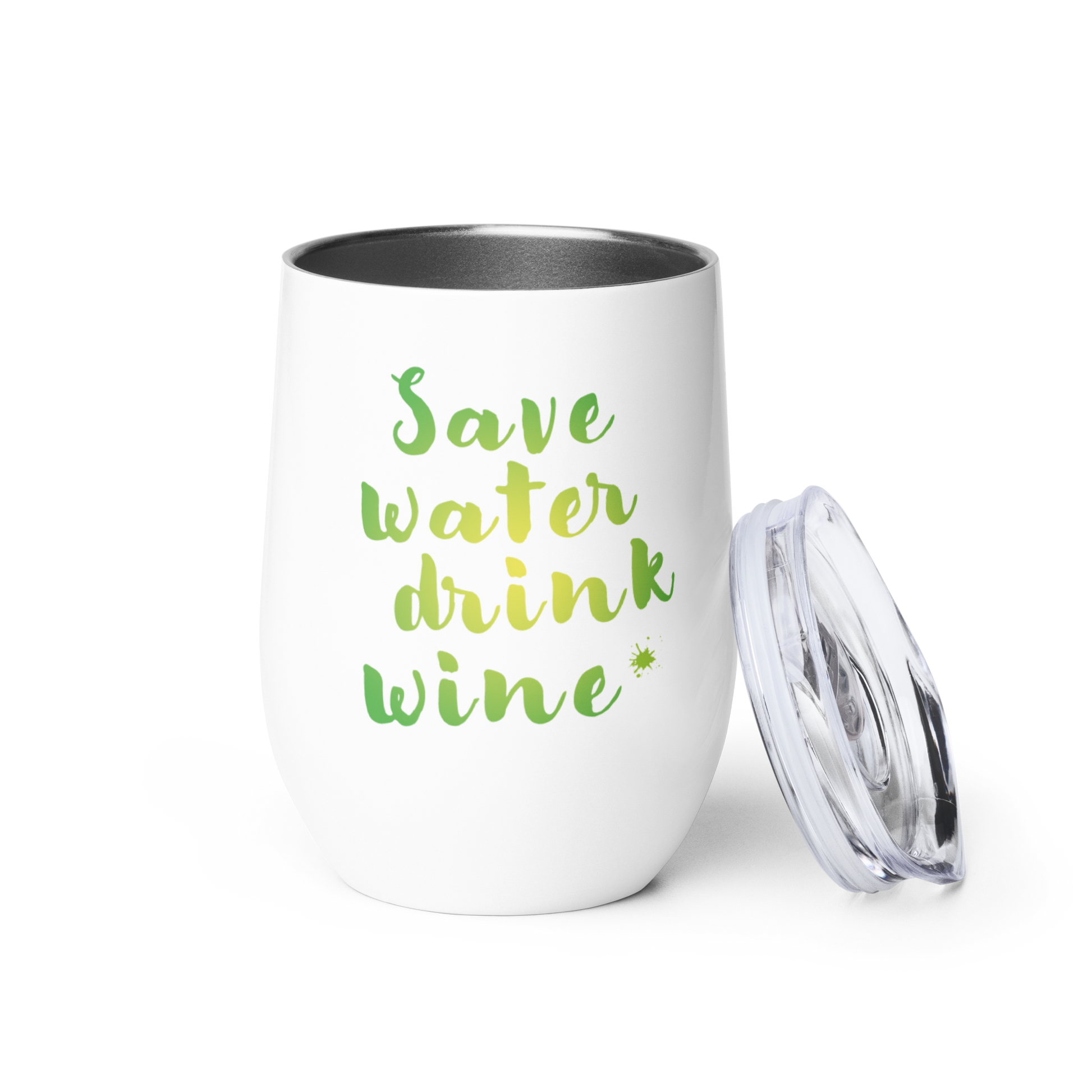 Weinbecher "save water drink wine"