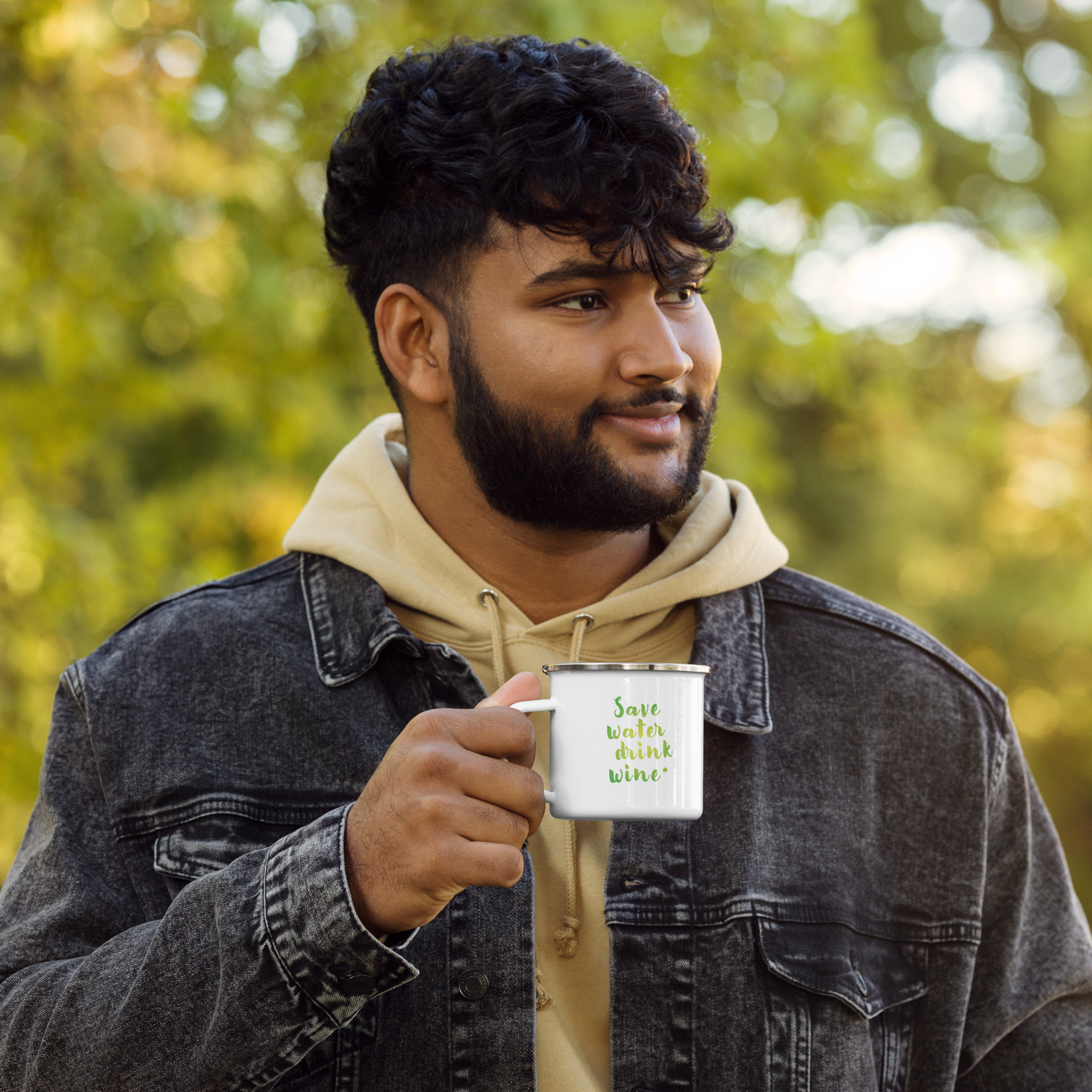 Emaille Tasse „Save Water, Drink Wine“ – Der perfekte Begleiter für Weinliebhaber!