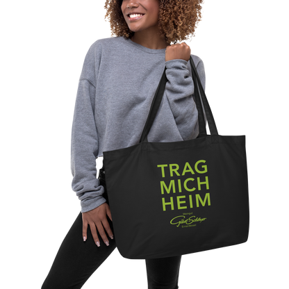Große Bio-Baumwolltasche "TRAG MICH HEIM"