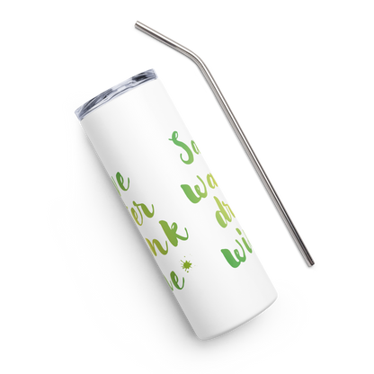 Edelstahlbecher „Save Water, Drink Wine“ – Dein neuer Lieblingsbecher!