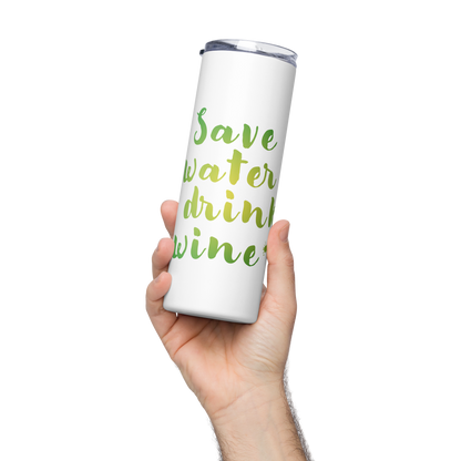 Edelstahlbecher „Save Water, Drink Wine“ – Dein neuer Lieblingsbecher!