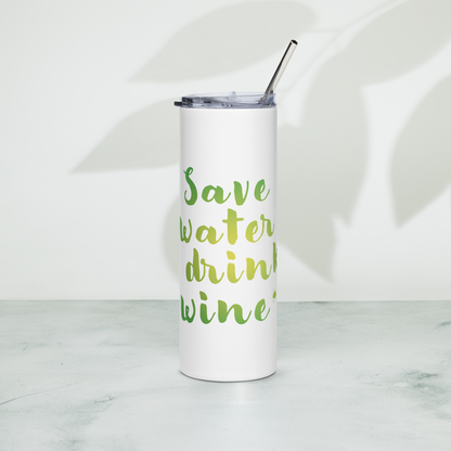 Edelstahlbecher „Save Water, Drink Wine“ – Dein neuer Lieblingsbecher!