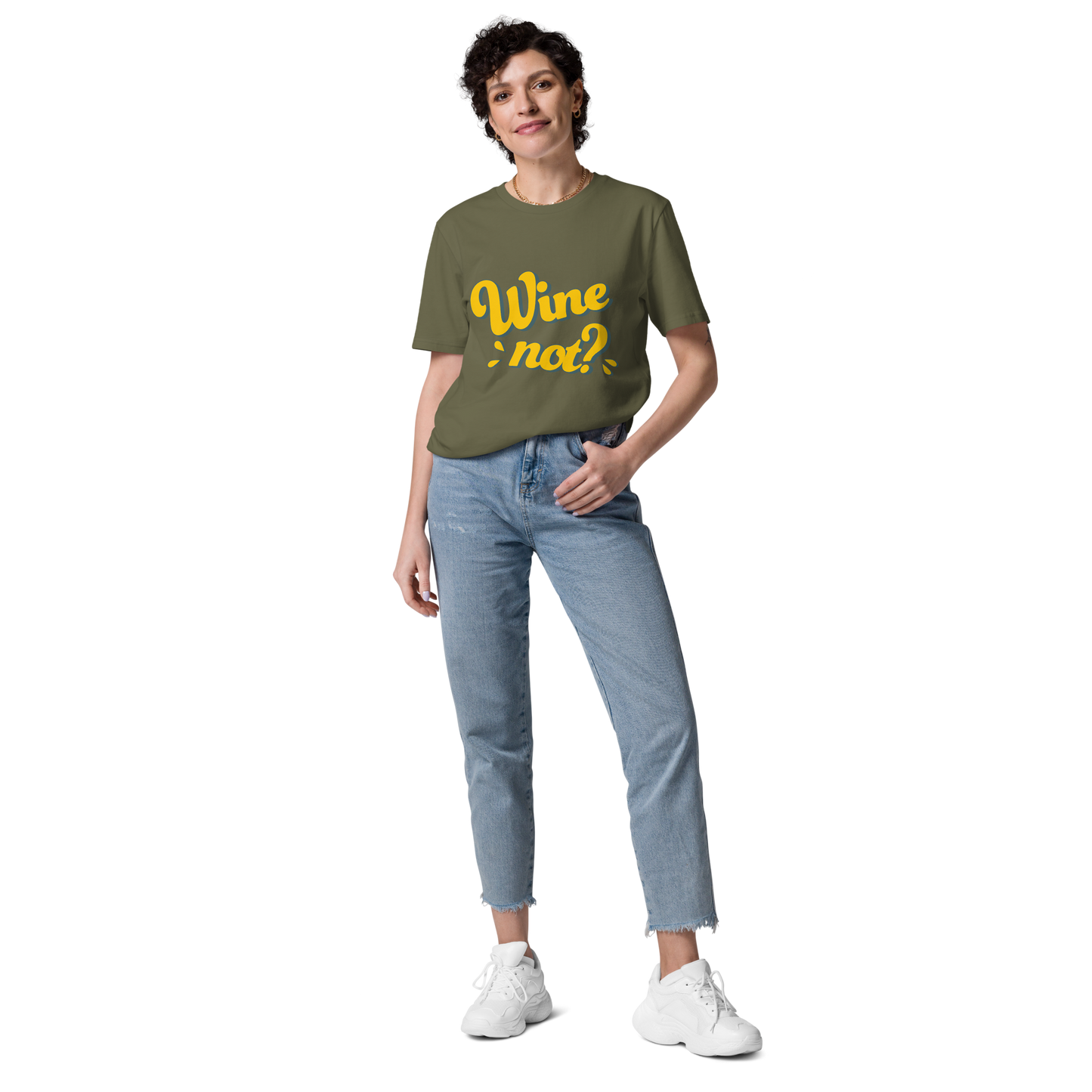 Unisex-Bio-Baumwoll-T-Shirt "Wine not?"