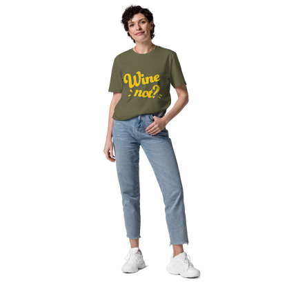 Unisex-Bio-Baumwoll-T-Shirt "Wine not?"